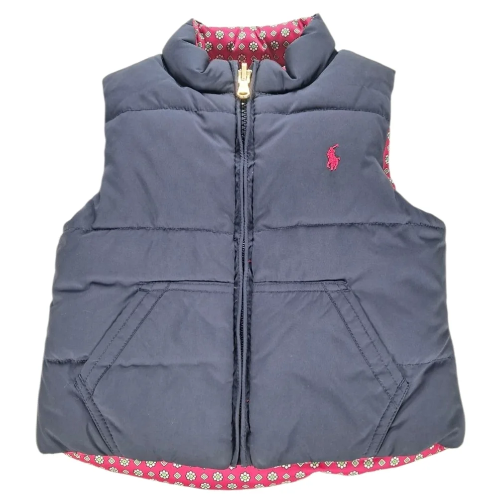 Ralph Lauren Navy Puffer Vest Size 24 Months